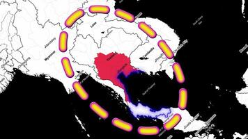 Thailand Map . video