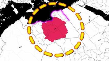 Libia carta geografica . video