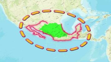 México mapa . video