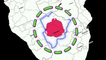 Botswana mapa . video