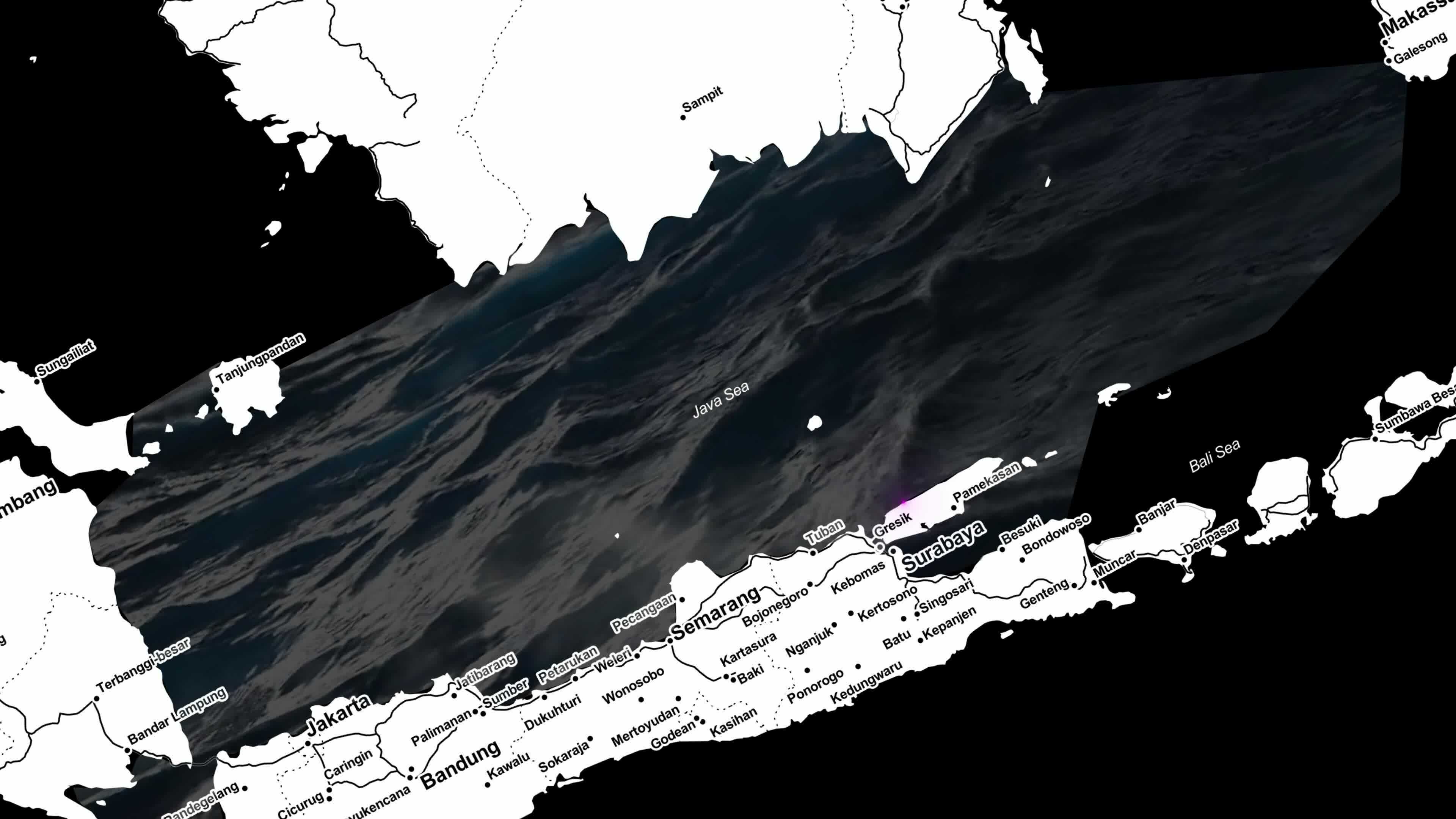 Java mar mapa 32308543 Vídeo de stock en Vecteezy