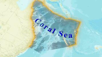 coral mar mapa . video