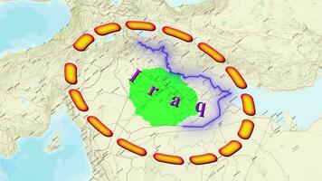 Iraque mapa . video