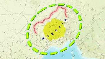Nigeria mapa . video