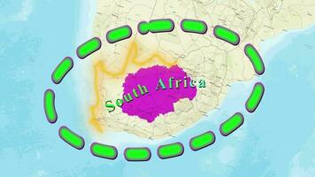 South Africa Map video