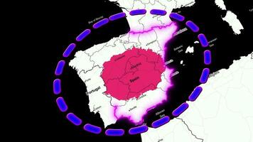 Espanha mapa . video