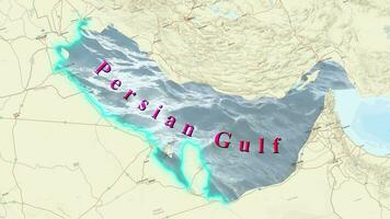 Persian Gulf Map . video