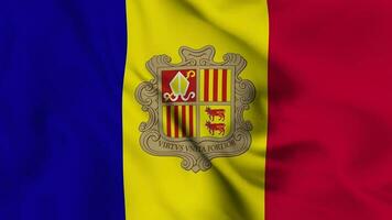 Andorra winken Flagge realistisch Animation Video