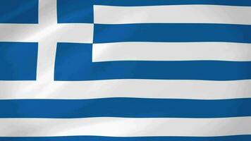 Grecia ondulación bandera realista animación vídeo video
