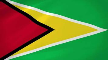 Guyana agitando bandiera realistico animazione video