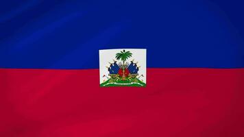 Haití ondulación bandera realista animación vídeo video