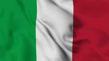 Italien vinka flagga realistisk animering video