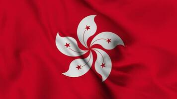 hong Kong golvend vlag realistisch animatie video