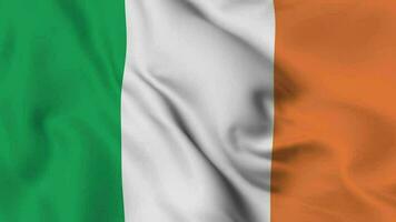 Ireland Waving Flag Realistic Animation Video