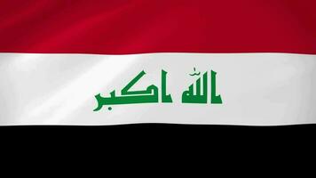 Irak ondulación bandera realista animación vídeo video