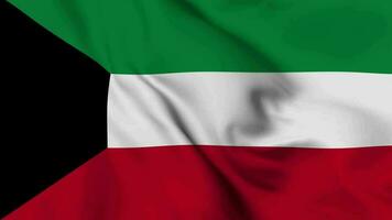 Kuwait agitando bandiera realistico animazione video