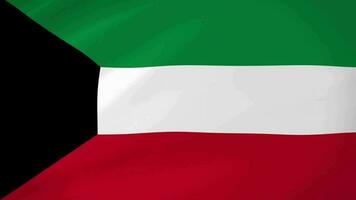 Kuwait acenando bandeira realista animação vídeo video