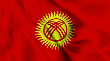 Kyrgyzstan Waving Flag Realistic Animation Video