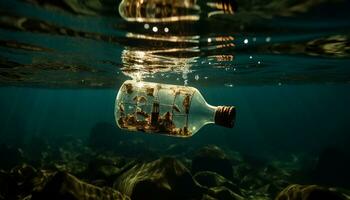 bottle under the boat photo