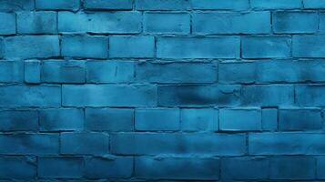 Blue brick wall backdrop with ample copy space for your creative projects photo
