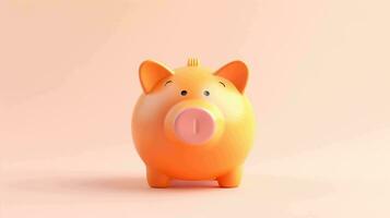 Adorable Piggy Bank. A symbol of savings and financial aspirations photo