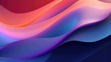 Vibrant liquid waves in retro style banner. Glowing vector background with abstract gradient shapes photo