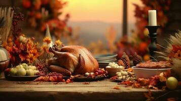 Thanksgiving Banner. A warm and inviting glimpse of the gratitude of the season photo