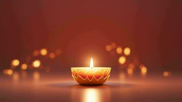 3d diwali vela. elegancia en sencillez foto