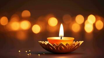 3D Diwali Candle. Elegance in Simplicity photo