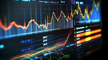 Financial Data Analysis. Charts, Reports, and Graphs Representing Insights photo