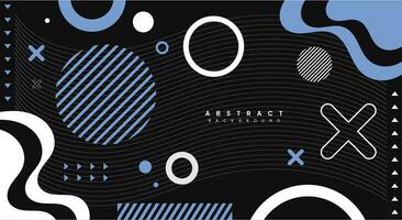 Abstract geometric memphis background vector