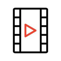 Play Video vector icon. symbols for web and mobile applications on editable white background.