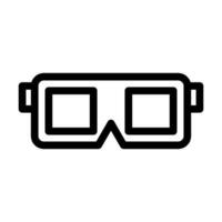 3D Glasses vector icon.  glasses with a square rim symbols for web and mobile applications on editable white background.