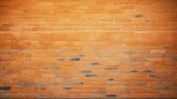 Warm up your design with this inviting orange brick wall background, ample copy space included photo