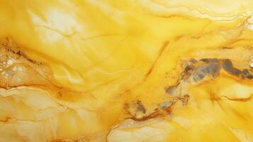 Yellow marbled stone texture wallpaper with ample copy space photo