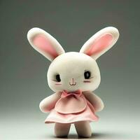 AI Generated Isolated Bunny Doll photo