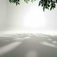 AI Generated Isolated Leaf Background Shadow Overlay photo