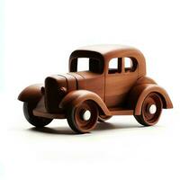 AI Generated Isolated Wooden Car Toys photo