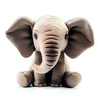 AI Generated Isolated Elephant Doll photo