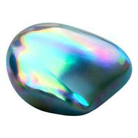 iridescent or holographic abstract stone isolated photo