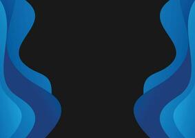 abstract wave on black background vector