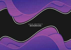 purple wave modern background template design vector