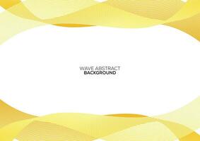 white background with yellow wave lines vector