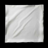 White washcloth on black background AI Generative photo