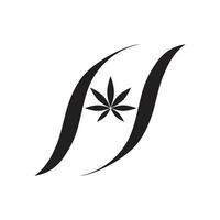 Cannabis logo vector and symbol