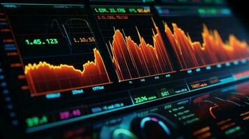 Financial Data Analysis. Charts, Reports, and Graphs Representing Insights photo