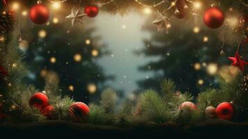 Festive Christmas Banner. Warm wishes and holiday cheer in every detail photo