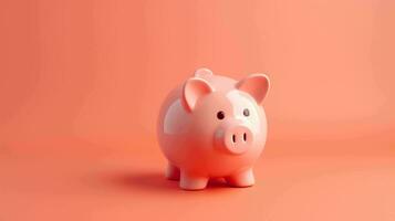 Adorable Piggy Bank. A symbol of savings and financial aspirations photo