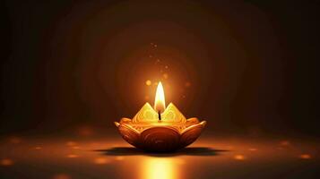 3D Diwali Candle. Elegance in Simplicity photo