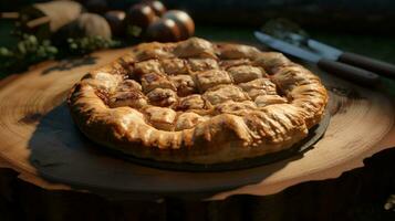 Delicious Rustic Pie. A mouthwatering homemade masterpiece photo